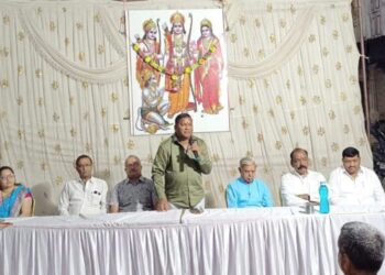 नवापूर येथे समितीचे अध्यक्ष भरत गावित यांच्या हस्ते श्री.राम जन्मोत्सव समिती कार्यालयाचे उद्घाटन