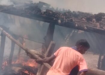 धडगाव : ऊसतोड मजुराचे घर जळून खाक लाखोंचे नुकसान