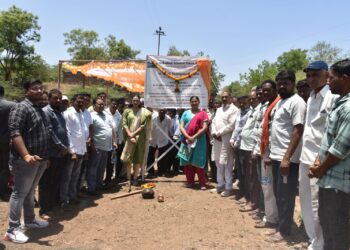 आष्टे येथे पालकमंत्री डॉ.विजयकुमार गावित यांच्या हस्ते नविन पुलाचे भूमीपूजन