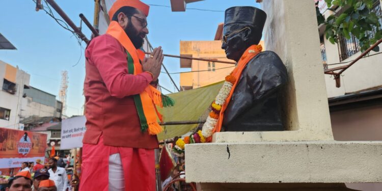 स्वातंत्र्यवीर वीर सावरकर गौरव यात्रा नाशिक येथील भगूर येथे शुभारंभ