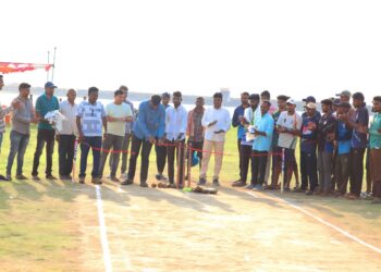 नागझरी येथे धनंजय गावीत यांच्या हस्ते ग्रामीण क्रिकेट स्पर्धेचा शुभारंभ