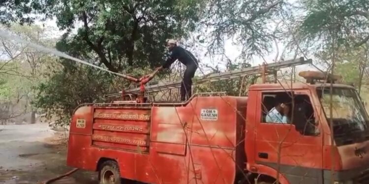 नंदुरबार शहरालगत पेटला वणवा