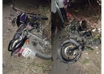 सोमावल गावाजवळ दुचाकींच्या धडकेत तिघांचा मृत्यू ; एक जखमी