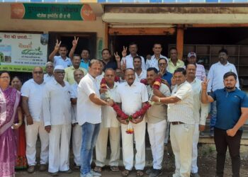 तळोदा खरेदी विक्री संघाच्या चेअरमनपदी गोविंदभाई पाटील तर व्हाईस चेअरमनपदी पूरूषोत्तम चव्हाण बिनविरोध