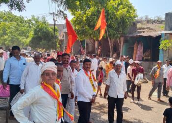 शनिमांडळ ते निरसपूर श्री.श्री.रामानंदपूरी  महाराज यांच्या पुण्यतिथीनिमित्त दिंडी