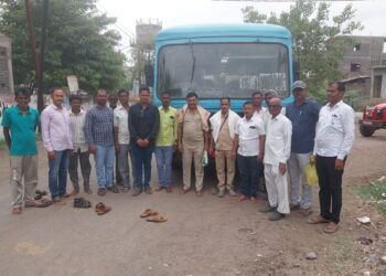 अखेर धानोरा येथे पहिल्यांदा बस पोहचली