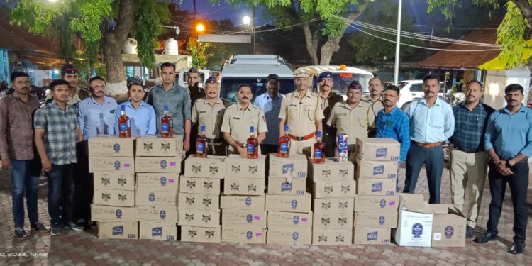 तीन लाख रुपयाच्या विदेशी दारू जप्त, नंदुरबार शहर पोलीस ठाण्याची कामगिरी