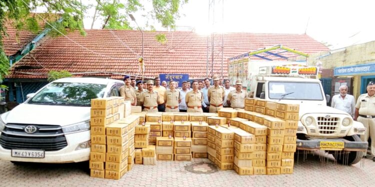 नंदूरबार पोलीस दलातर्फे अवैध मद्यासह 46 लाखांचा मुद्देमाल जप्त, दोघांना अटक