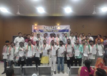 राष्ट्रवादी व राष्ट्रवादी युवक काँग्रेसची जिल्हा कार्यकारिणी गठीत, नंदूरबार येथे पदाधिकाऱ्यांच्या सत्कार