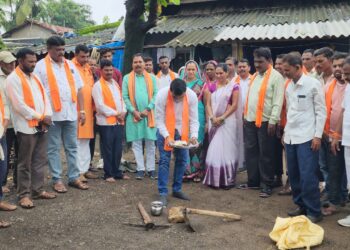 पोरांबी येथे पेव्हर ब्लॉक कामांचा जि.प. सभापती शंकर पाडवी यांच्या हस्ते भूमिपूजन