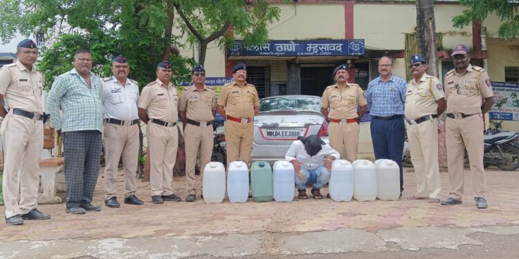 म्हसावद येथे 67 हजाराचे दारू बनवण्याचे स्पिरिट जप्त