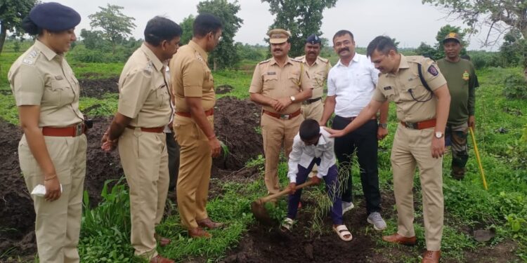 नंदुरबार जिल्हा पोलीस दलातर्फे एक लाख वृक्ष लागवडीचा संकल्प, पहिल्या टप्प्यात 25 हजार वृक्षारोपण पुर्ण
