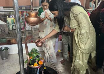 जिल्हयात पावसासाठी जि. प.अध्यक्षा डॉ.सुप्रिया गावित यांचे महादेवाला साकडे