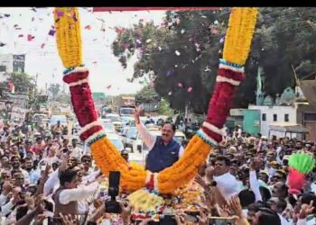 पालकमंत्री अनिल पाटील यांचे राष्ट्रवादीतर्फे जंगी स्वागत