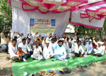 पवन ऊर्जा जमीन हक्क आदिवासी संघर्ष समितीचे एकदिवशी उपोषण