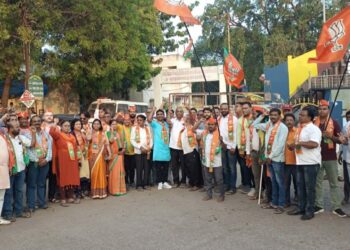 तीन राज्यांतील घवघवीत यशाचा शहाद्यात विजयोत्सव साजरा