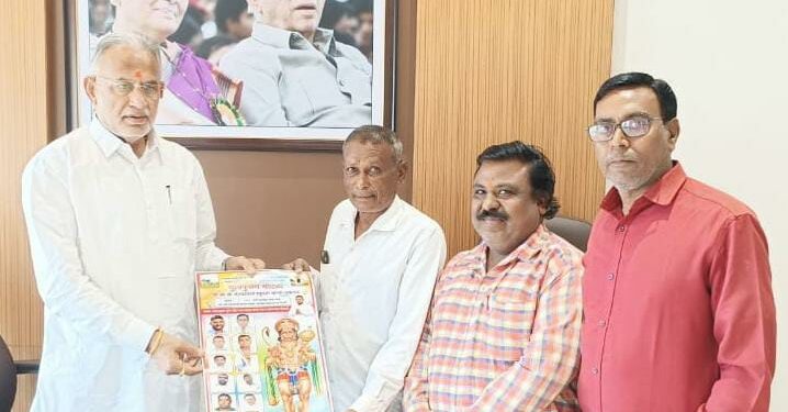 शक्ती हनुमान मंदिराचे आज शिवसेना नेते चंद्रकांत रघुवंशी यांच्या हस्ते भूमिपूजन