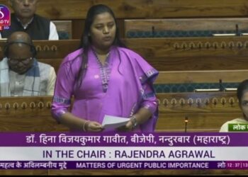 वीर खाजा नाईक यांच्या गावाला जाणाऱ्या रस्त्याचा प्रश्न  खा.डॉ. हिना गावित यांनी मांडला संसदेत