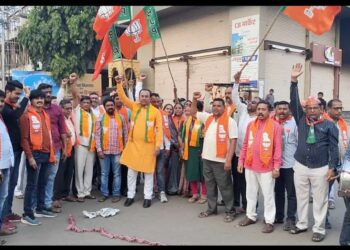 भाजपा नंदुरबारतर्फे जिल्ह्याभरात सर्वत्र विजयोत्सव साजरा