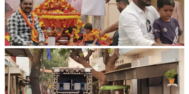 म्हसावद येथे विश्व हिंदू परिषदे व बजरंगदलातर्फे अयोध्येतील श्रीराम मंदिरातील अक्षतांची मंगल कलश यात्रा