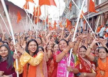 सकल हिंदू समाज आयोजित पदयात्रेत खासदार व झेडपी अध्यक्षांसह महिलांचा अद्भुत जल्लोष; कार सेवकांचाही भावपूर्ण सत्कार