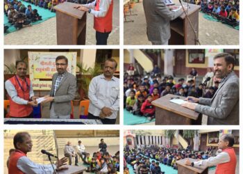 श्रीमती डी.आर.हायस्कूल मध्ये आरोग्य विषयी मार्गदर्शन