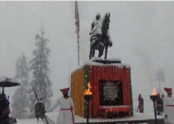 कुपवाडा येथील भारत-पाक नियंत्रण रेषेजवळ शिवजयंतीचा सोहळा