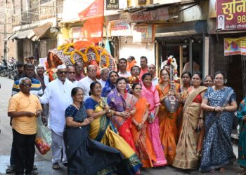 गजानन महाराज प्रकट दिनानिमित्त नंदनगरीत पालखी सोहळा उत्साहात