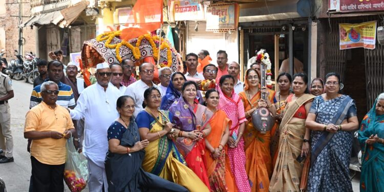 गजानन महाराज प्रकट दिनानिमित्त नंदनगरीत पालखी सोहळा उत्साहात