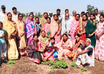 काकर्देत जागतिक महिला दिनानिमित्त स्मशानभूमीत 500 रोपांचे वृक्षारोपण