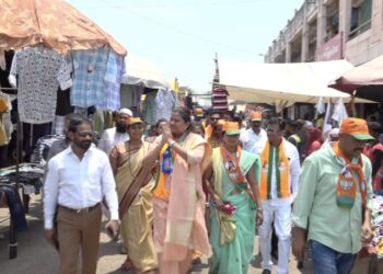 विसरवाडीत महायुतीच्या उमेदवार डॉ. हिना गावित यांची प्रचार फेरी जल्लोषात