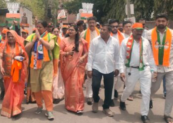 नवापूर शहरात महायुतीच्या उमेदवार डॉ. हिनागावित यांची जोरदार प्रचार फेरी