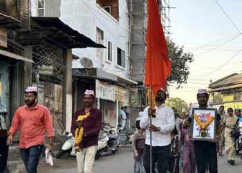 श्रीशिवप्रतिष्ठान हिंदुस्थानतर्फे धर्मवीर  छत्रपती संभाजी महाराज मूकपद यात्रा