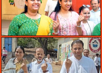 नंदुरबार लोकसभेसाठी विविध नेत्यांनी बजावला मतदानाचा हक्क