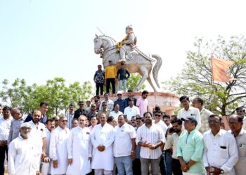 वीर शिरोमणी महाराणा प्रतापसिंह यांना नंदनगरीत जयंतीनिमित्त अभिवादन