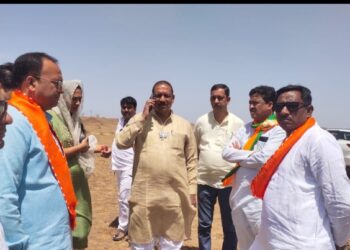 पंतप्रधान नरेंद्र मोदी यांची प्रचार सभा मैदानाची डॉ. विजयकुमार गावित यांनी केली पाहणी