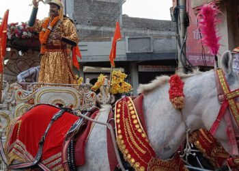 वीर शिरोमणी महाराणा प्रतापसिंह जयंती निमित्त नंदनगरीत भव्य मिरवणूक