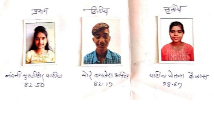 श्रीमती क.पू. पाटील माध्यमिक विद्यालयात नंदनी पाटील प्रथम