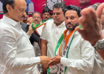 मुंबईत अजित पवार यांच्या उपस्थितीत शहादा ,तळोदा येथील पंचायत समिती सदस्यांसह शेकडो कार्यकर्त्यांचा राष्ट्रवादी काँग्रेस पक्षात प्रवेश