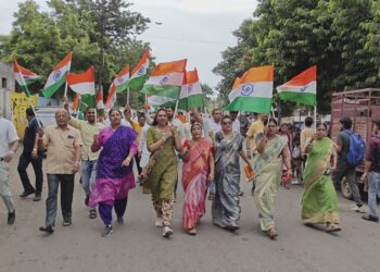 नंदुरबार शहरात निघाली भव्य तिरंगा रॅली