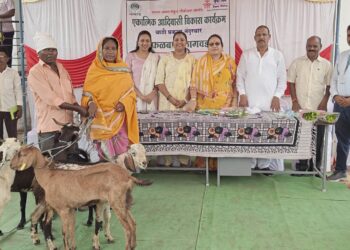 डॉ. हिना गावित यांच्या प्रयत्नातून वाडी प्रकल्प अंतर्गत 17 बचत गटांना शेळी वाटपाचा लाभ