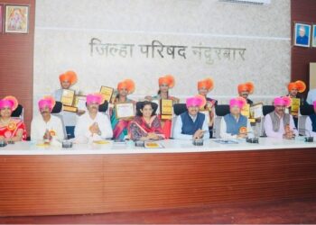 जिल्हाधिकाऱ्यांच्या हस्ते आदर्श शिक्षक पुरस्काराचे वितरण