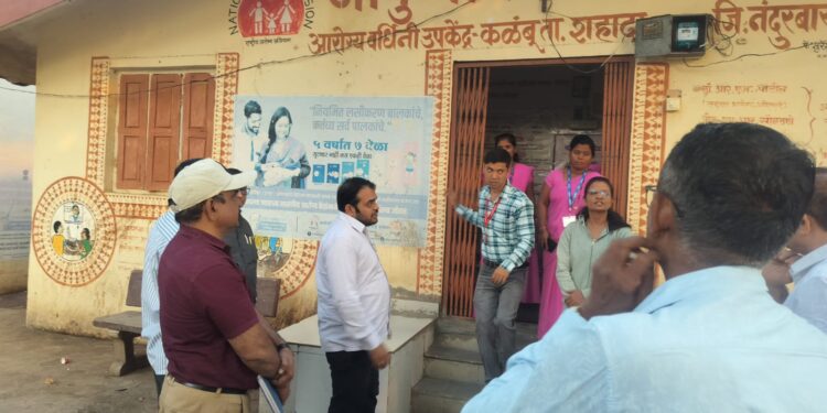 संत गाडगेबाबा ग्रामस्वच्छता अभियान अंतर्गत बोकळझर, कळंबू ग्रामपंचायतींची तपासणी