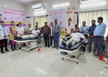 भगवान बिरसा मुंडा यांच्या जयंतीनिमित्त शासकीय वैद्यकीय महाविद्यालयामार्फत रक्तदान शिबिर