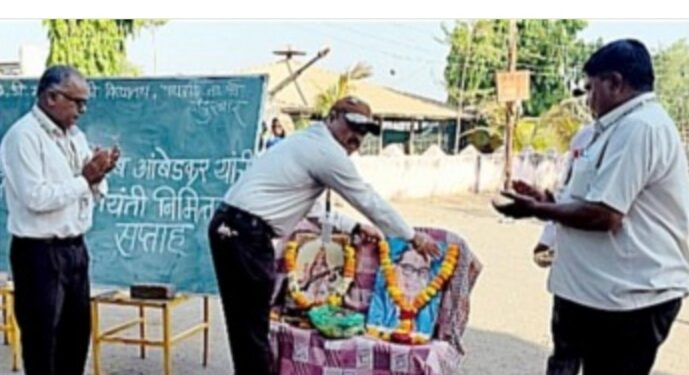 सैनिकी विद्यालयात डॉ. बाबासाहेब आंबेडकर जयंती साजरी