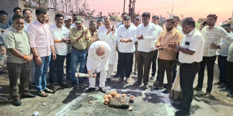 बेथेल कॉलनीमधील विकास कामांचे आ. चंद्रकांत रघुवंशी यांच्या हस्ते भूमिपूजन