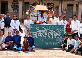 नांदरखे येथे प्रवेशोत्सव उत्साहात
