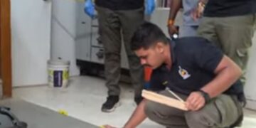 स्टेट बँकेत सुरक्षारक्षकाकडून चुकून गोळीबार; एक जण जखमी