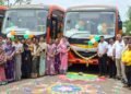 नंदुरबार आगार येथे राजमाता जिजाऊ नवीन बसेसचे लोकार्पण