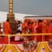 मुख्यमंत्री देवेंद्र फडणवीस यांच्या हस्ते त्र्यंबकेश्वर गोदाघाट येथे सिंहस्थ महाकुंभमेळ्याच्या ध्वजस्तंभाचे पूजन